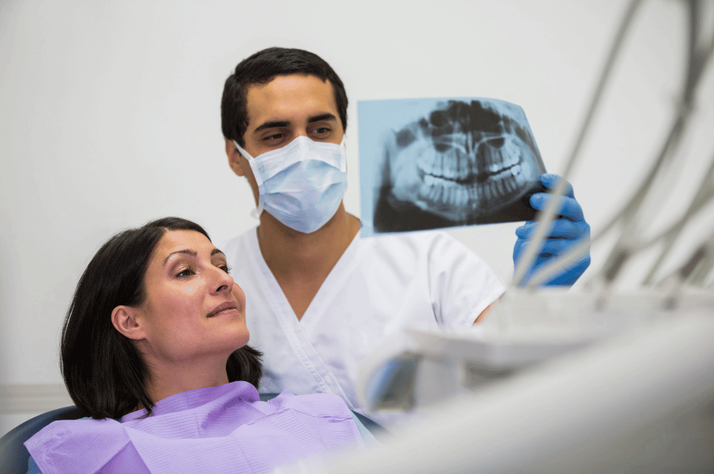 Examining dental x-ray